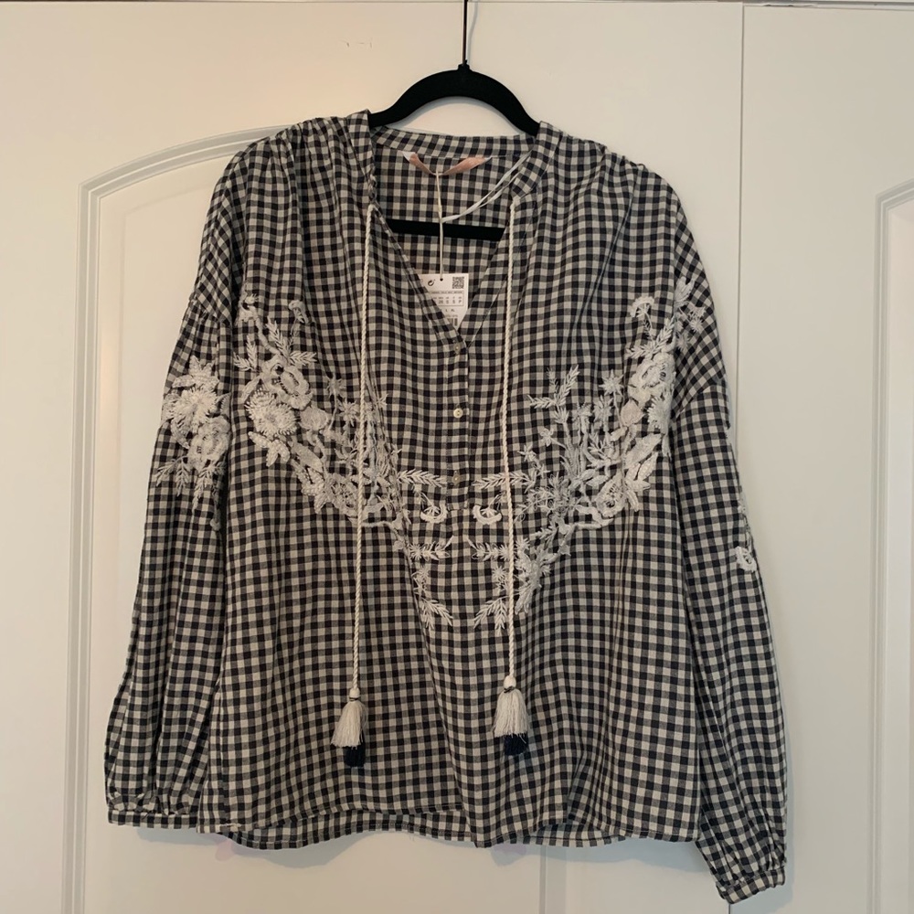 Zara Gingham Blouse